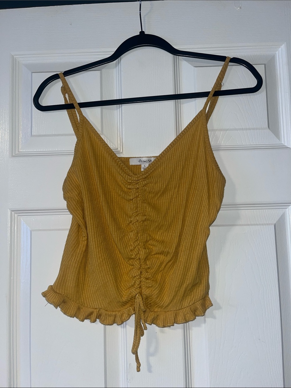 Mustard Ruched Front Cami Top - Unknown Brand
